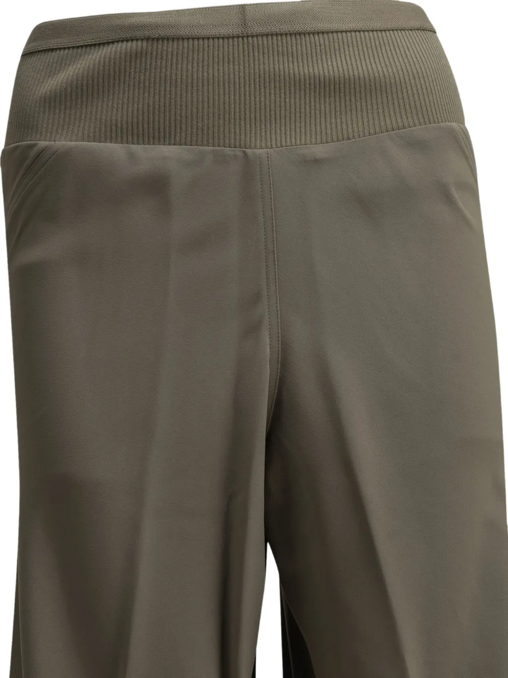 Rick Owens ribbed-waistband wide-leg trousers Grijs