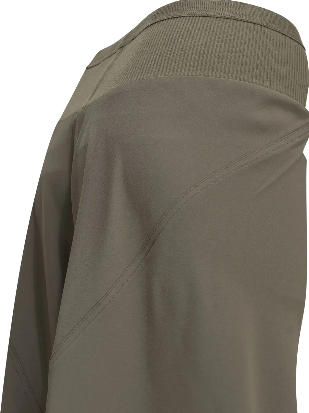 Rick Owens ribbed-waistband wide-leg trousers Grijs