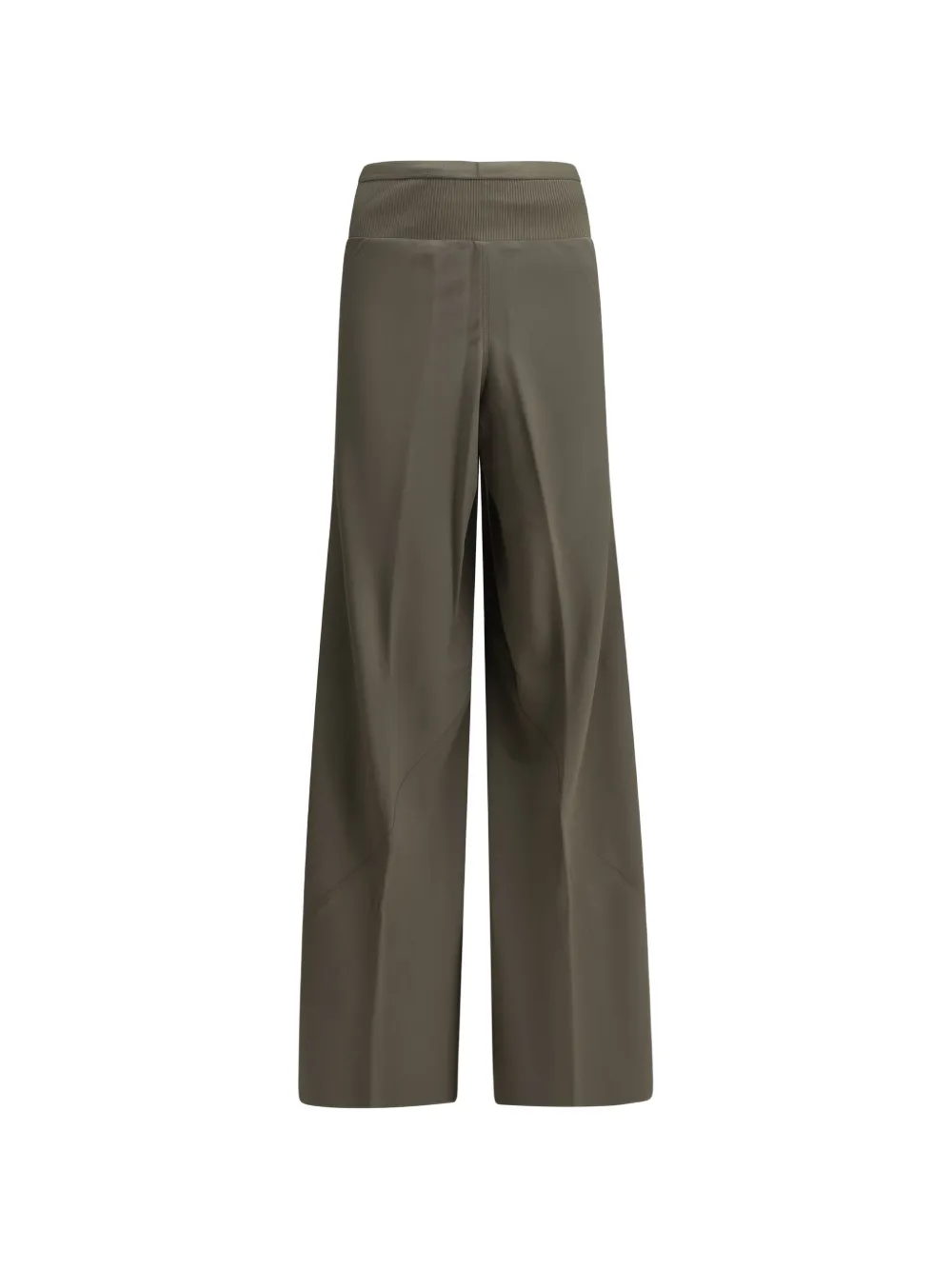 Rick Owens ribbed-waistband wide-leg trousers Grijs