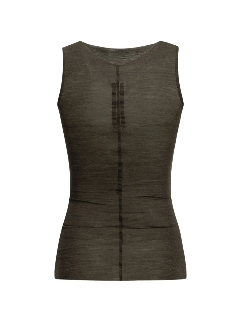 Rick Owens Temple T geometric-seam sleeveless top Grijs