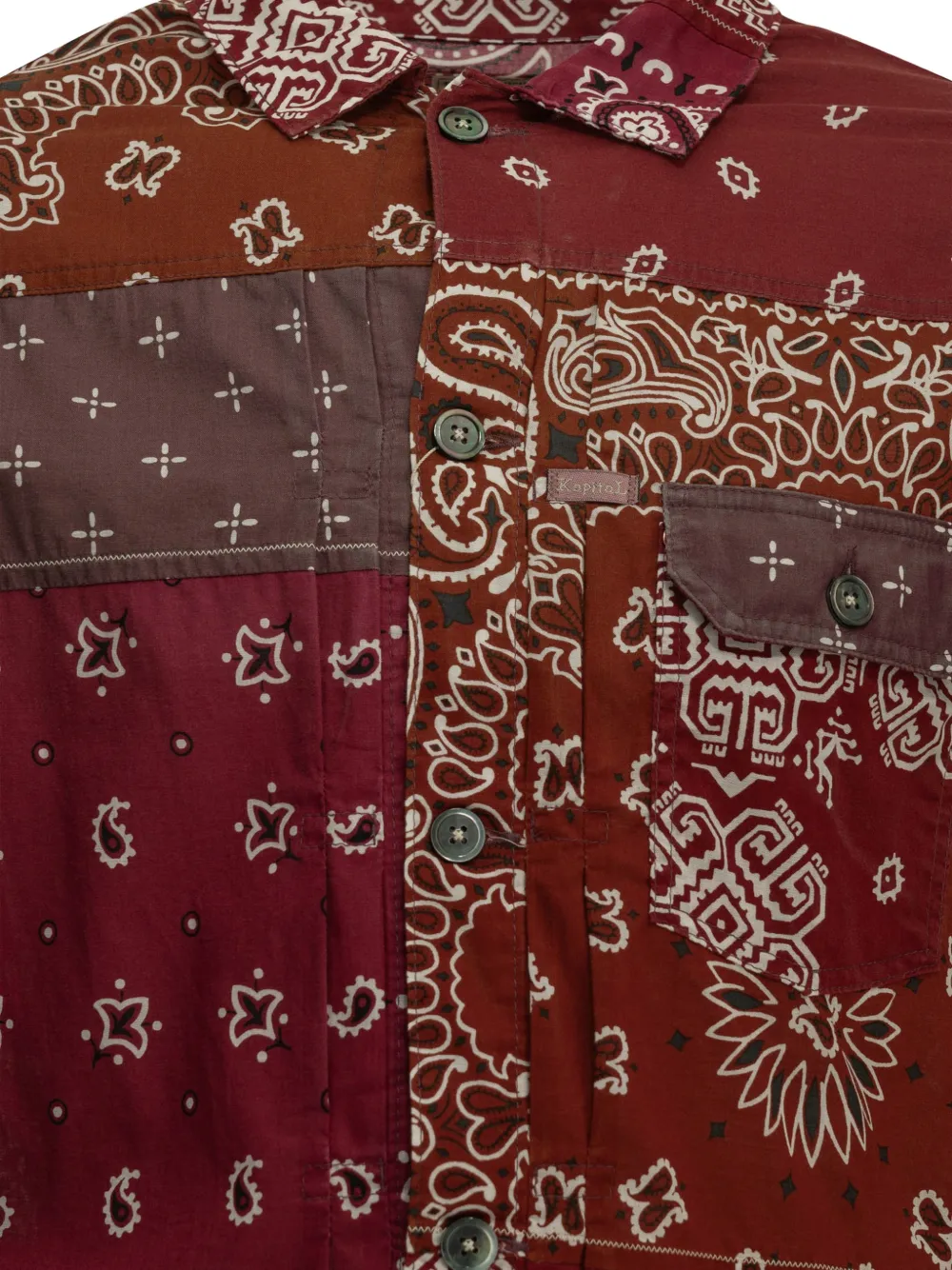 KAPITAL patchwork bandana-print jacket Rood