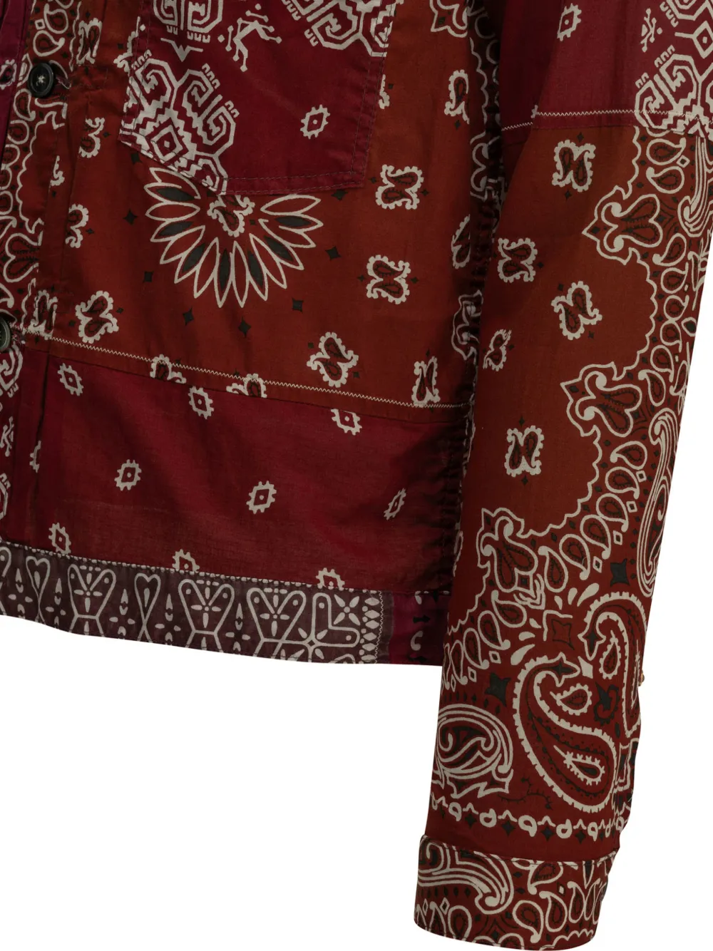 KAPITAL patchwork bandana-print jacket Rood