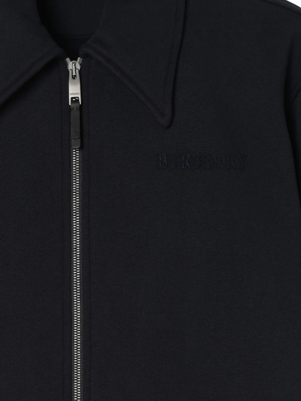 Burberry logo-detail zip-fastening jacket Zwart