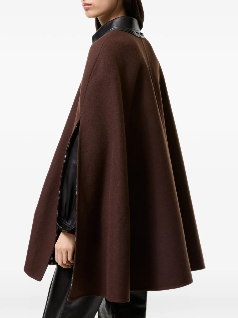 Burberry wool Eden cape Bruin