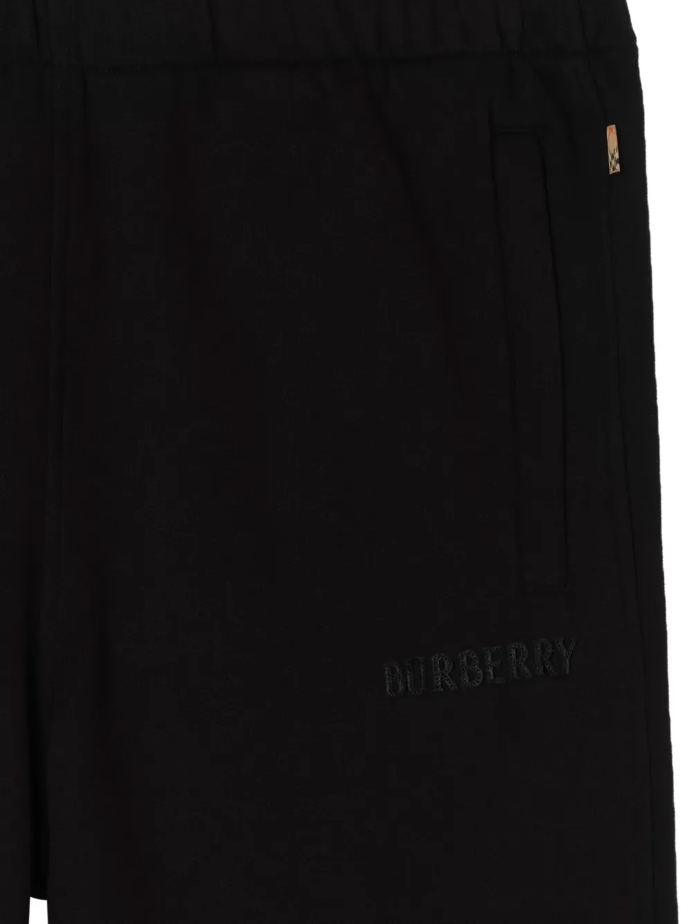 Burberry logo-detail cotton track pants Zwart