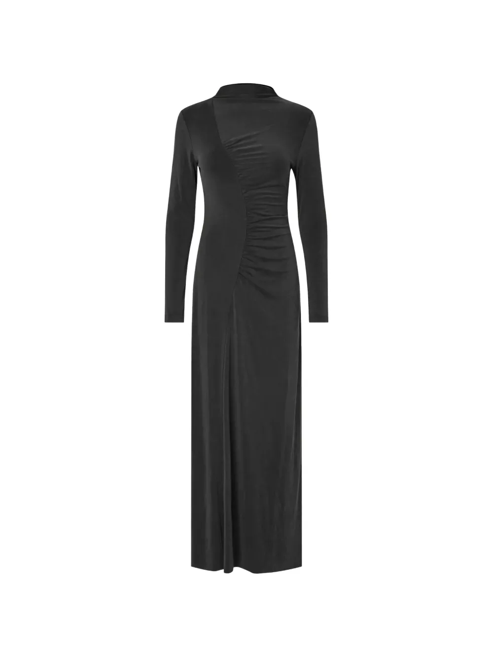 SAMSOE Saandressa ruched long-sleeve maxi dress Grijs