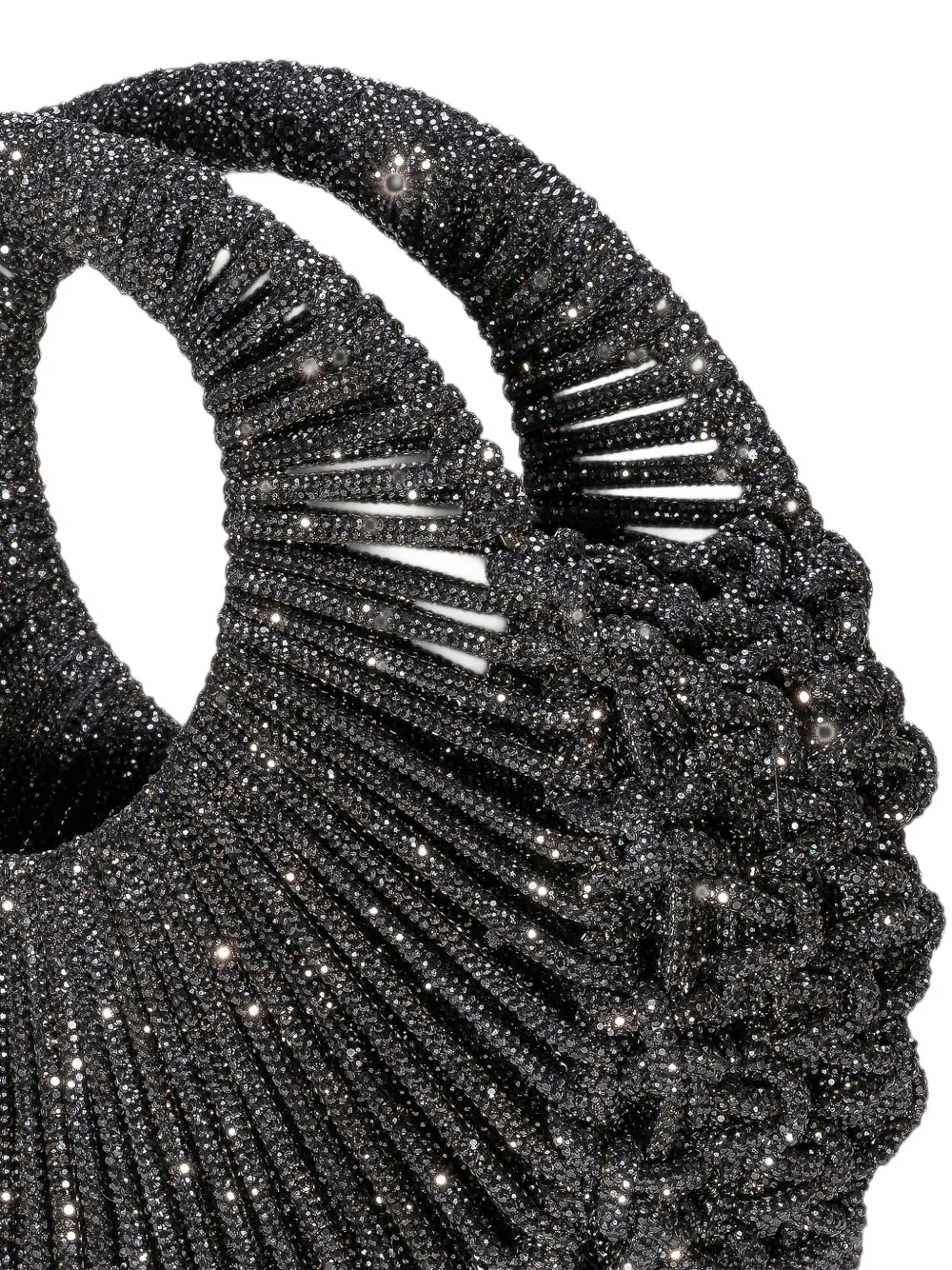 Hibourama Jaya clutch verfraaid met kristallen Grijs