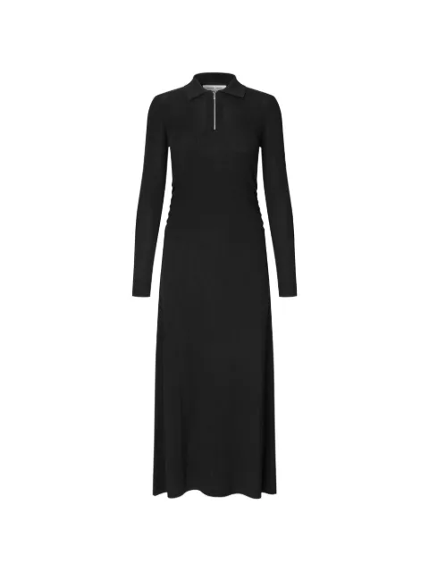 SAMSOE SAMSOE Sanelly ribbed-knit polo-collar midi dress