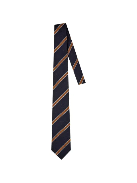 Corneliani diagonal-stripe silk tie