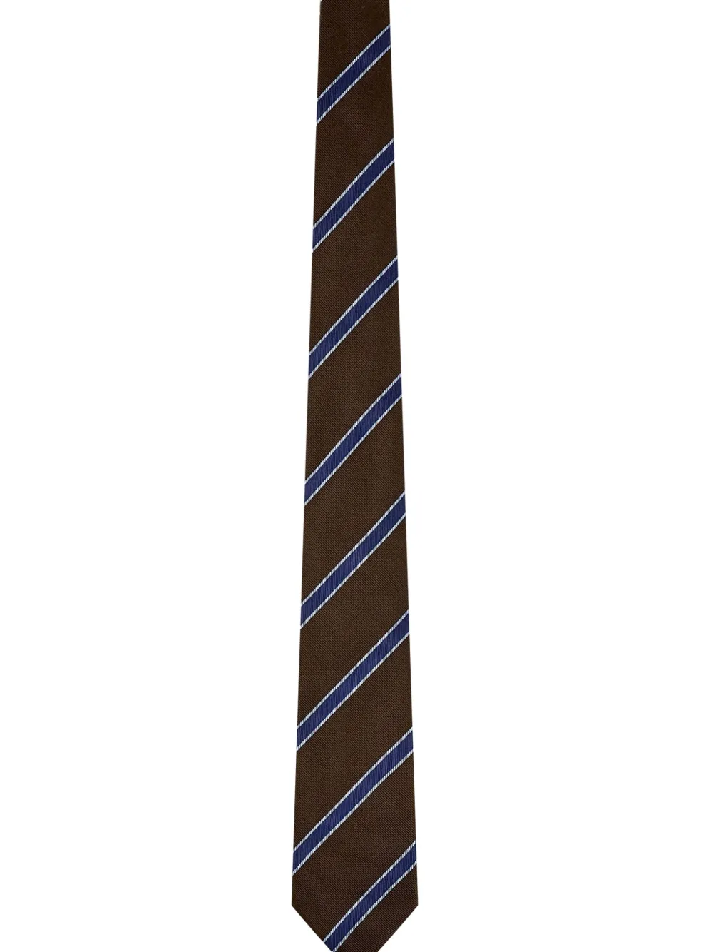 Corneliani diagonal-stripe tie Bruin