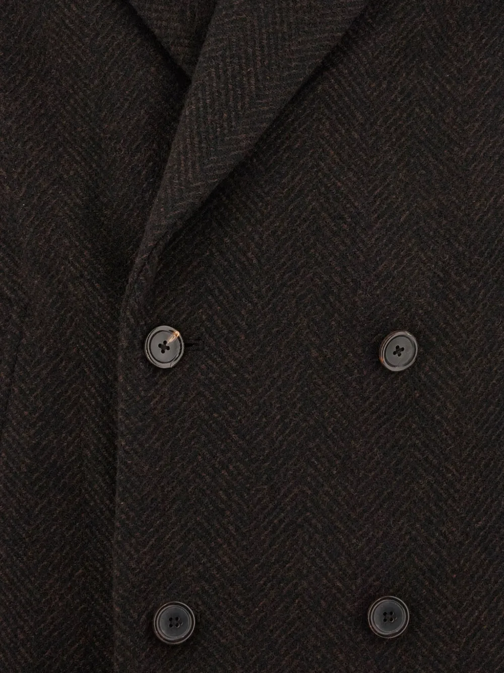Paul Smith herringbone double-breasted coat Bruin