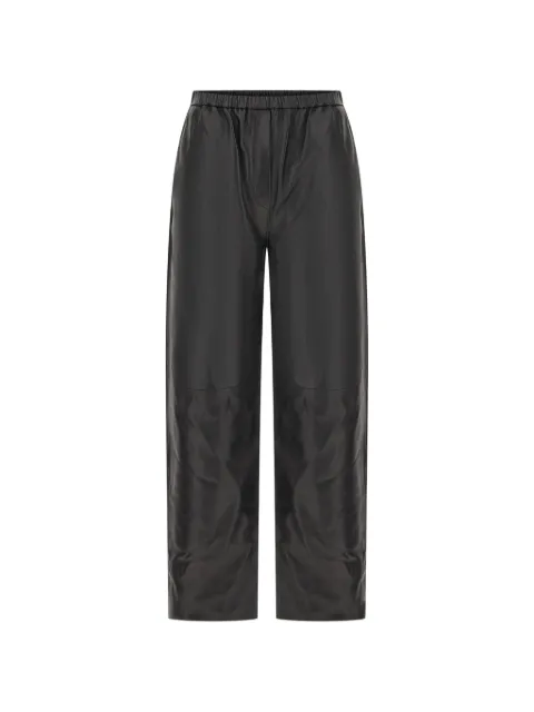 Antonelli elasticated-waist leather trousers