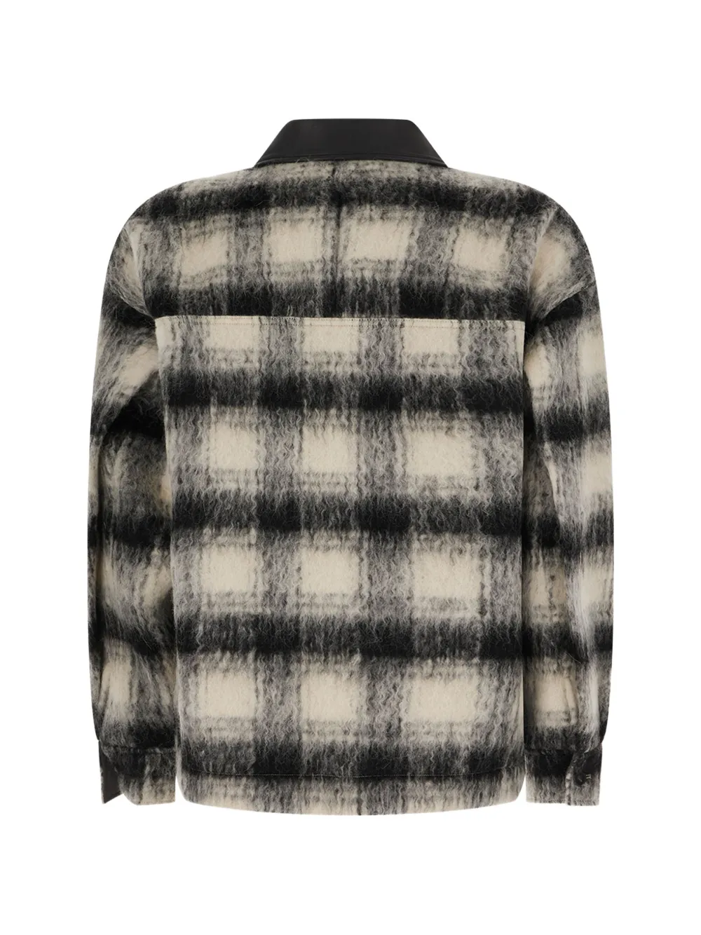 ENTIRE STUDIOS check-pattern wool-blend shirt jacket Beige