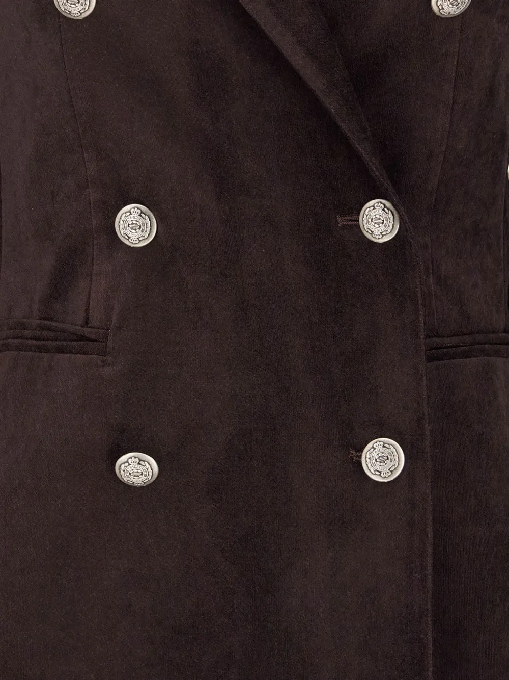 Antonelli double-breasted velvet jacket Bruin