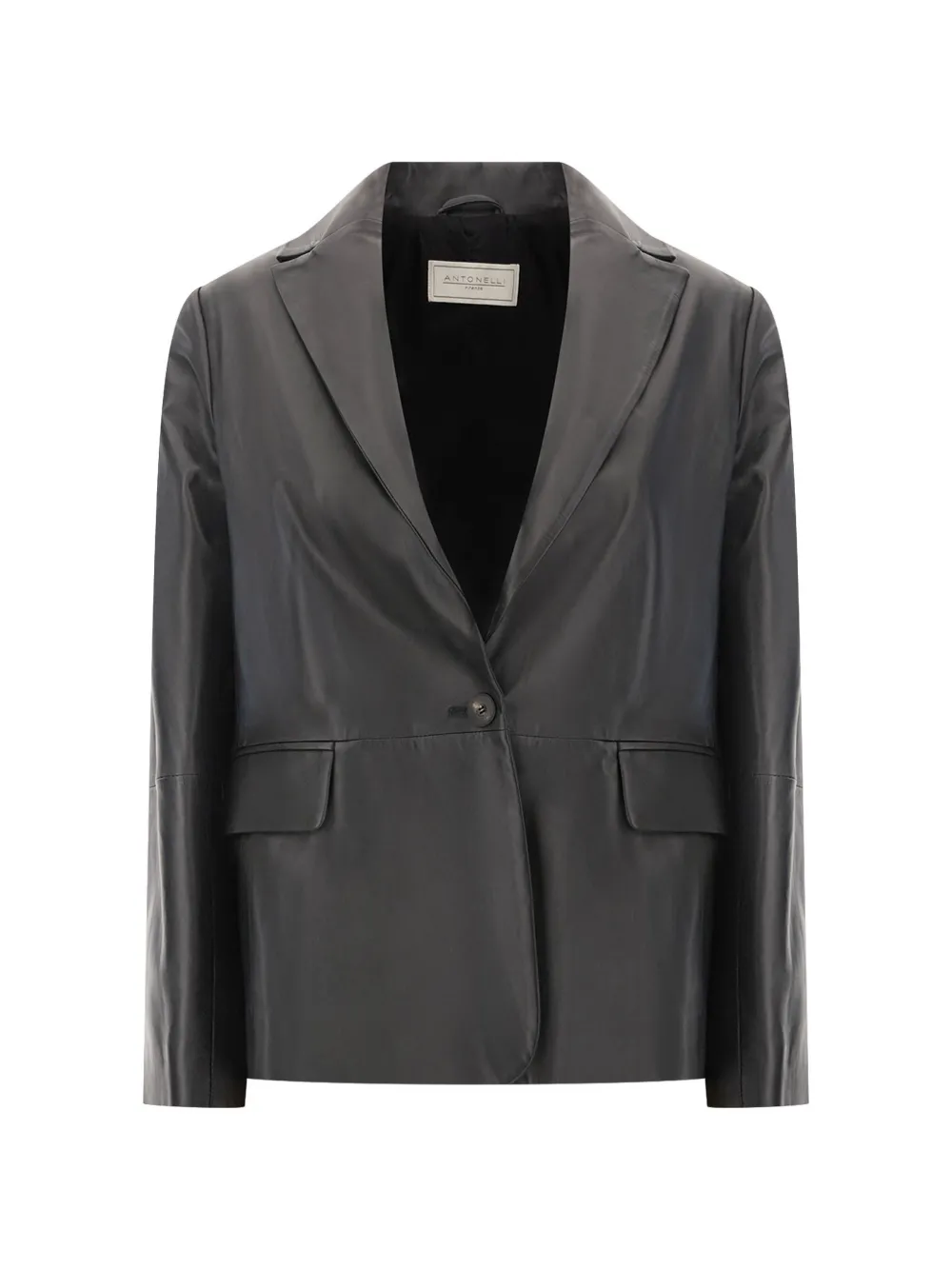 Antonelli single-breasted lambskin jacket - Schwarz