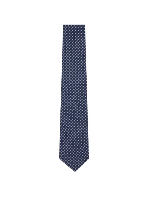Corneliani houndstooth-pattern silk tie