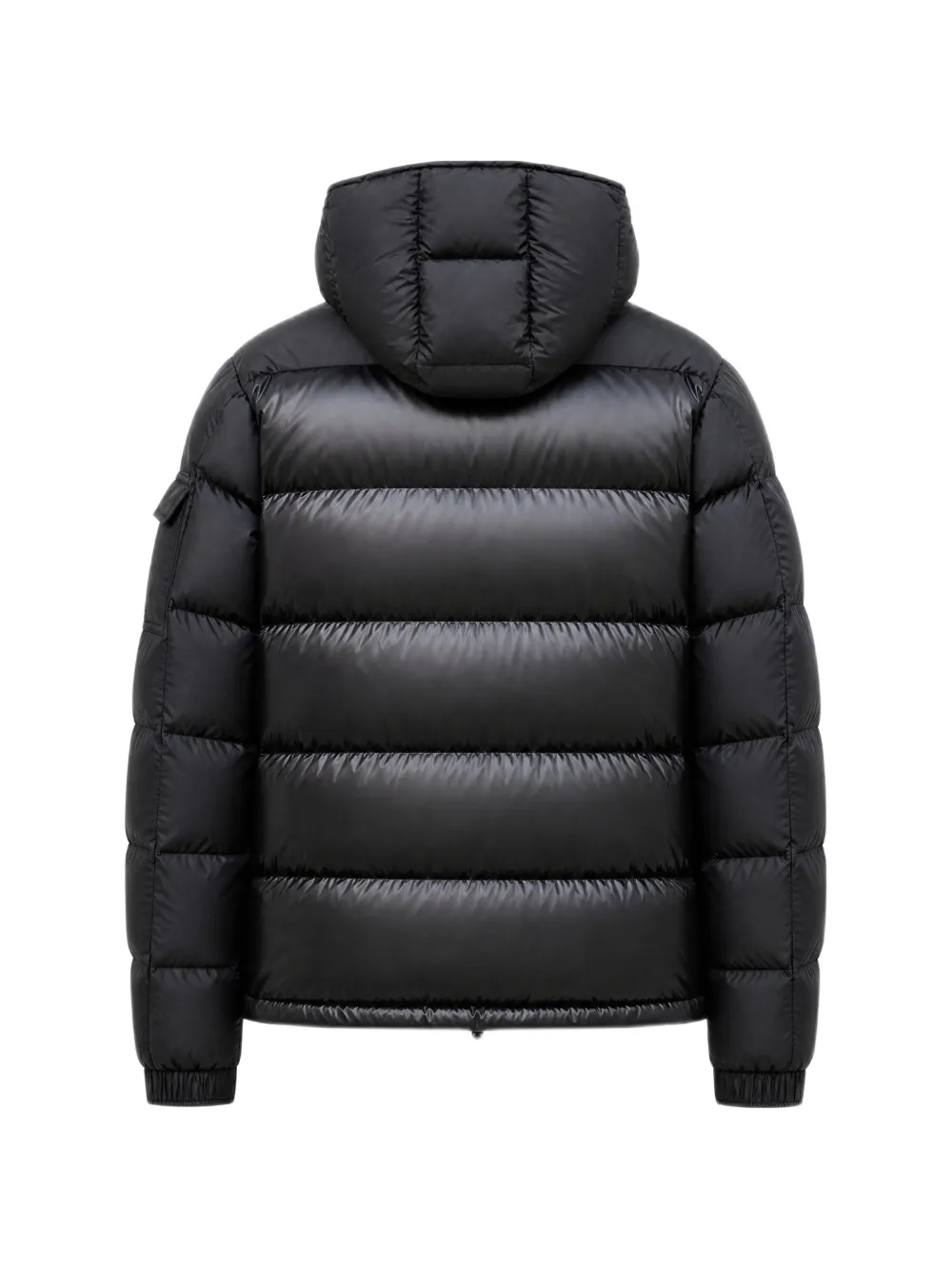 Moncler quilted hooded jacket Zwart