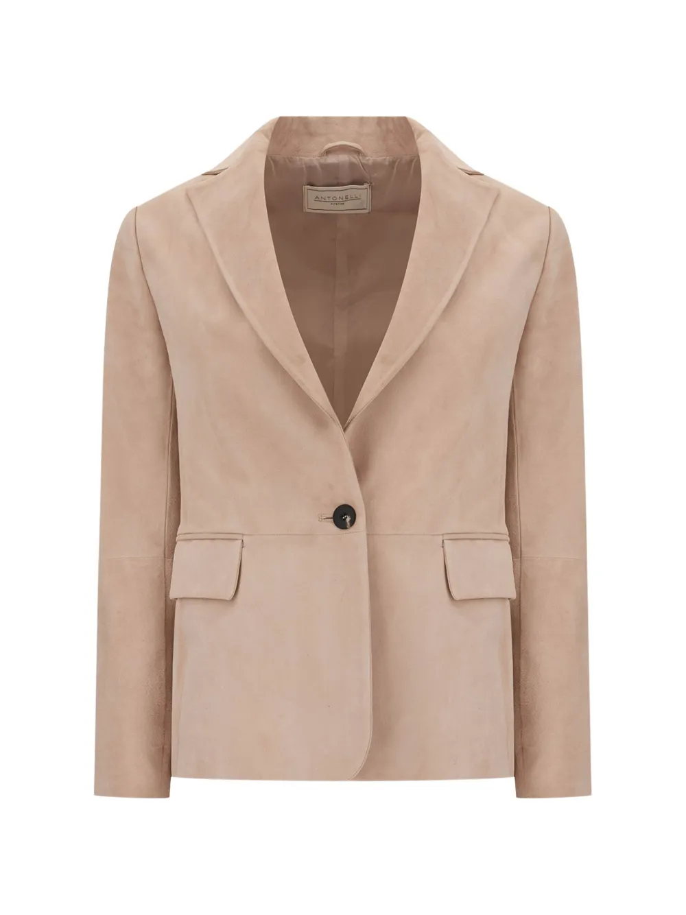 Antonelli suede single-breasted jacket Beige