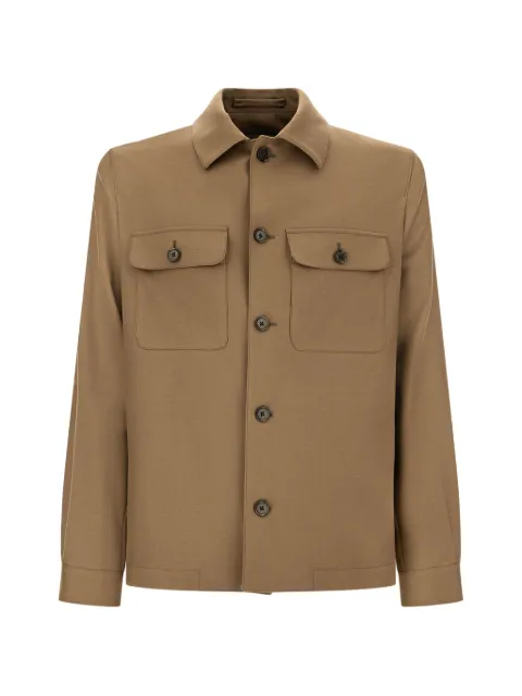 Corneliani flap-pocket button-up shirt jacket