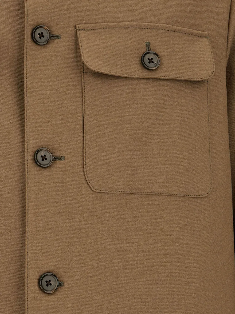 Corneliani flap-pocket button-up shirt jacket Bruin