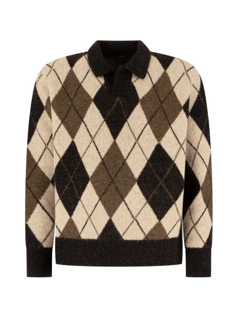 Hosio check-pattern sweater