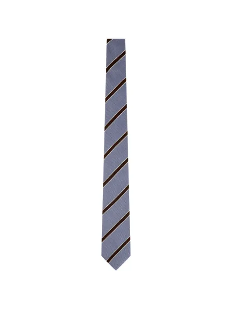 Corneliani diagonal-stripe silk tie