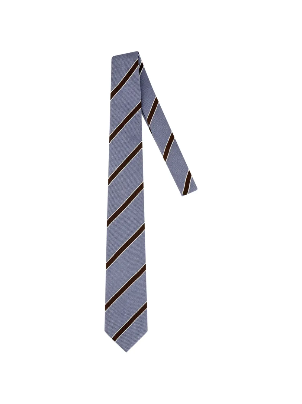 Corneliani diagonal-stripe silk tie Blauw