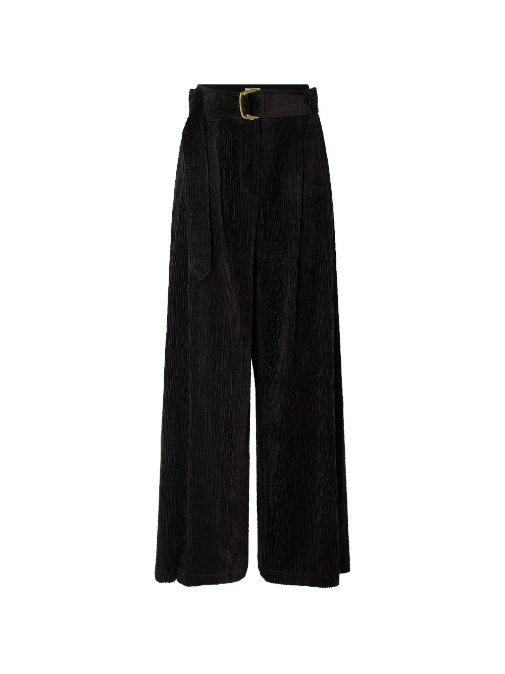 Sessùn Rivel ribfluwelen broek met ceintuur Zwart