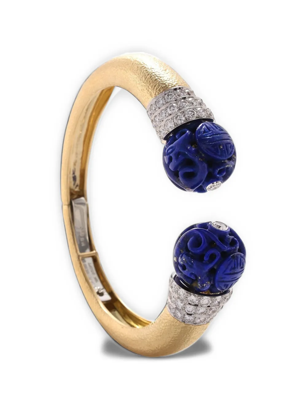 David Webb Magellan diamond and lapis lazuli cuff bracelet - Gold