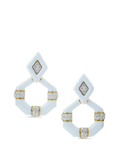 David Webb Irving Place diamond and enamel earrings