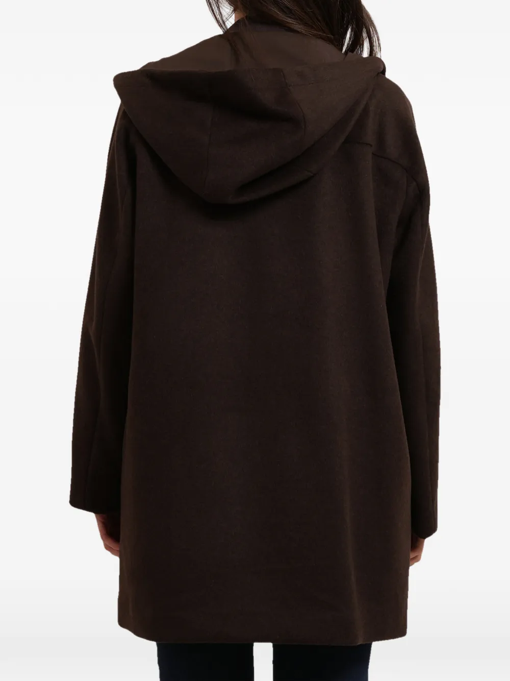 Armani Exchange double-breasted hooded coat Bruin