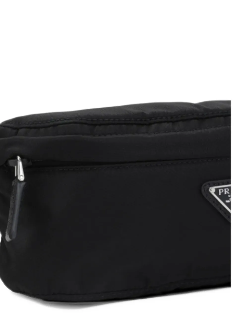 Prada Re-Nylon logo-plaque belt bag Zwart
