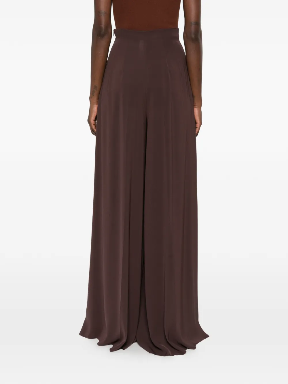 Max Mara Eabilita pleated palazzo pants Bruin