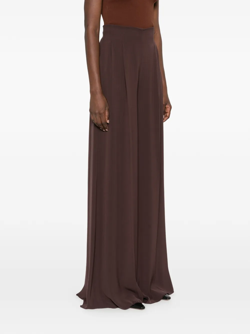 Max Mara Eabilita pleated palazzo pants Bruin