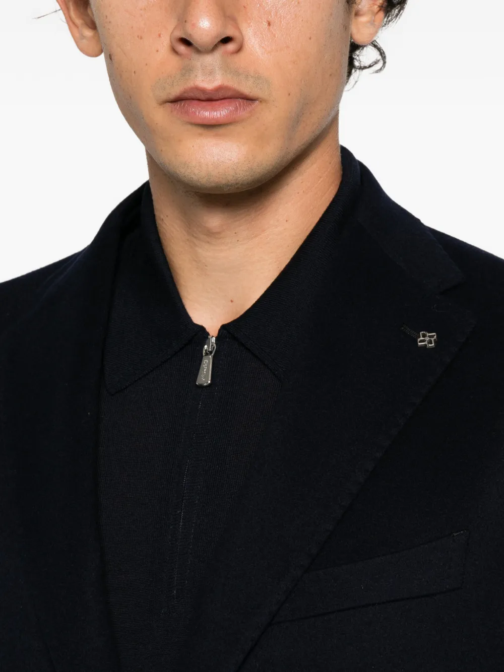 Tagliatore single-breasted notch-lapel blazer Blauw
