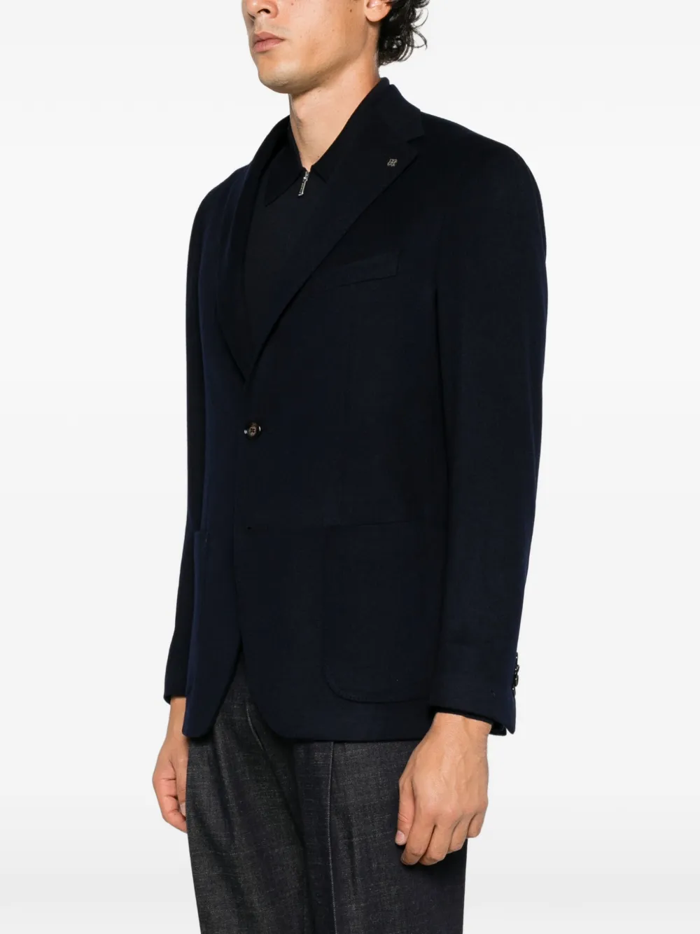Tagliatore single-breasted notch-lapel blazer Blauw