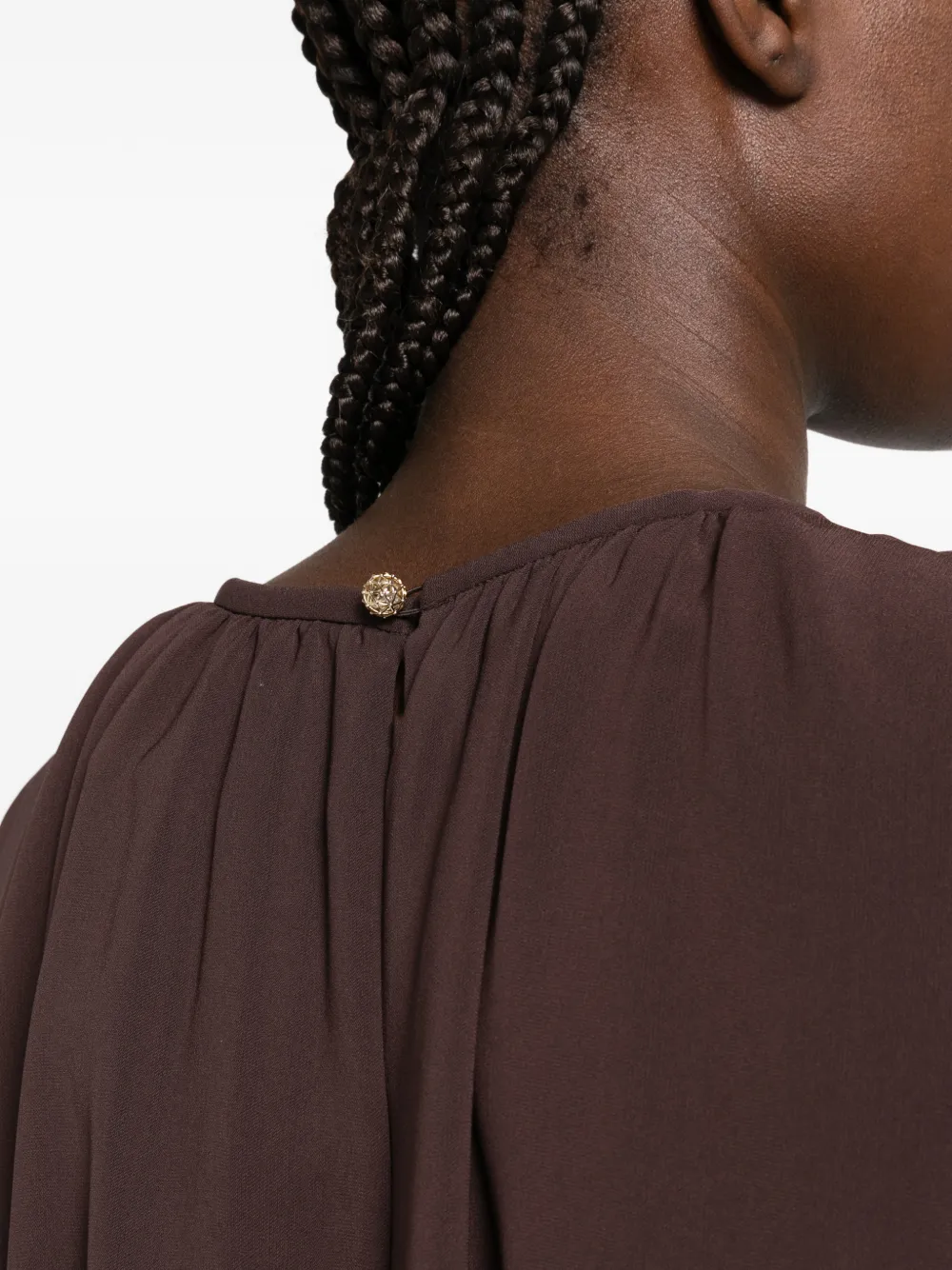 Max Mara Efieno draped sleeveless blouse Bruin