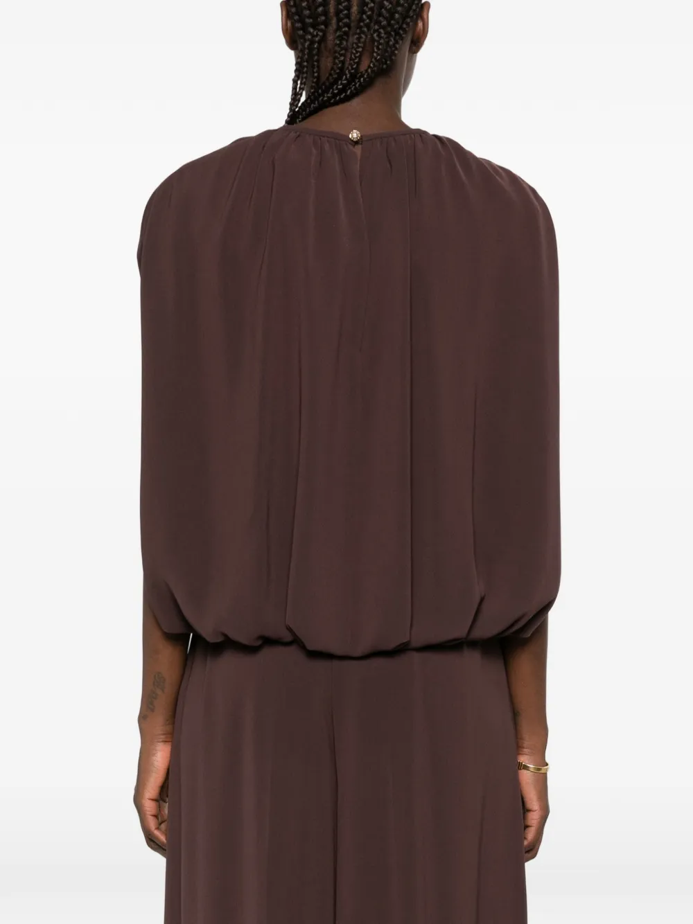 Max Mara Efieno draped sleeveless blouse Bruin