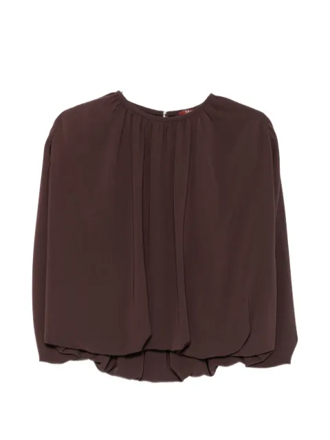Max Mara blouse drapée Efieno à design sans manches