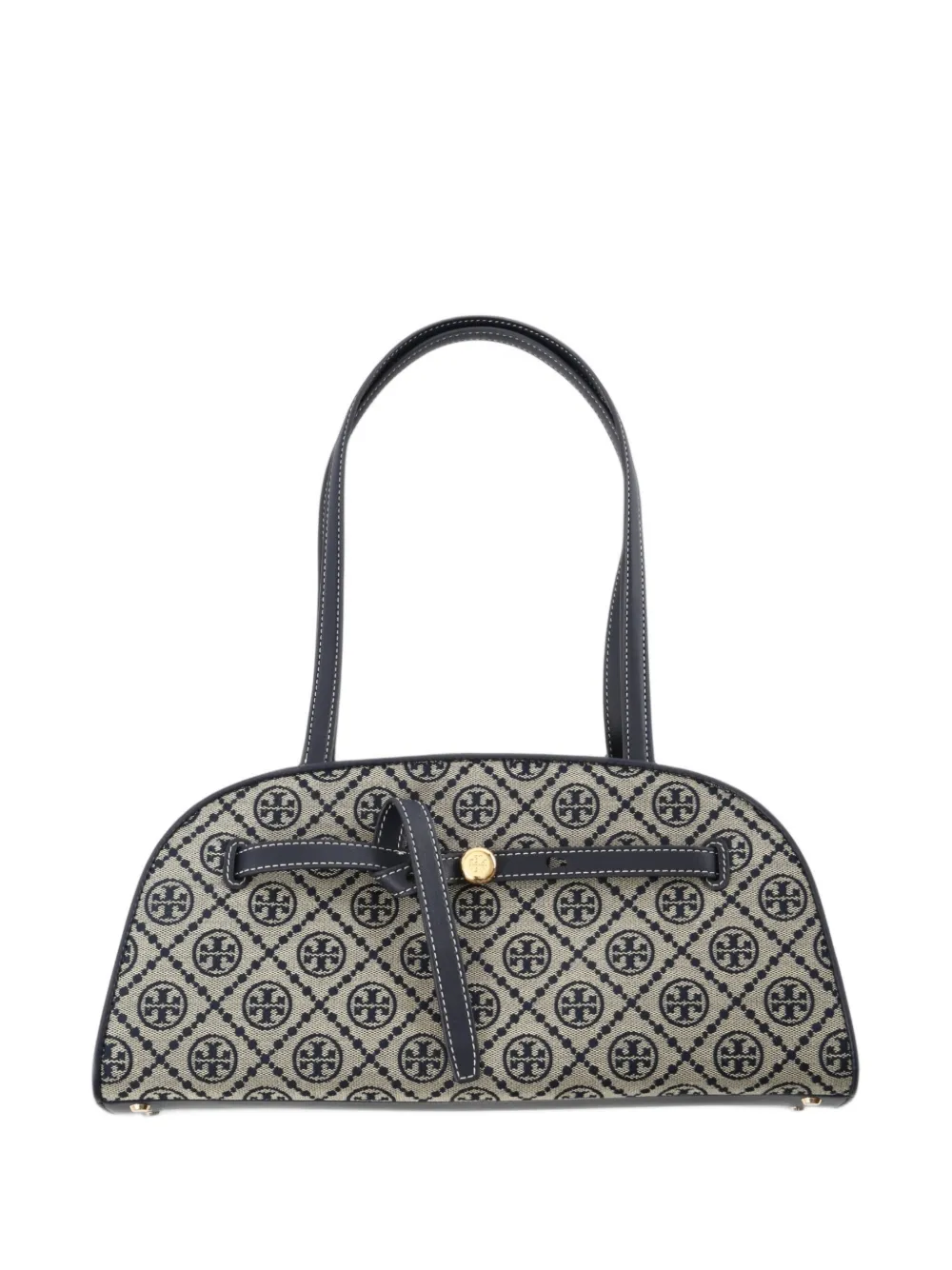 Tory Burch T Monogram buckled shoulder bag - Toni neutri