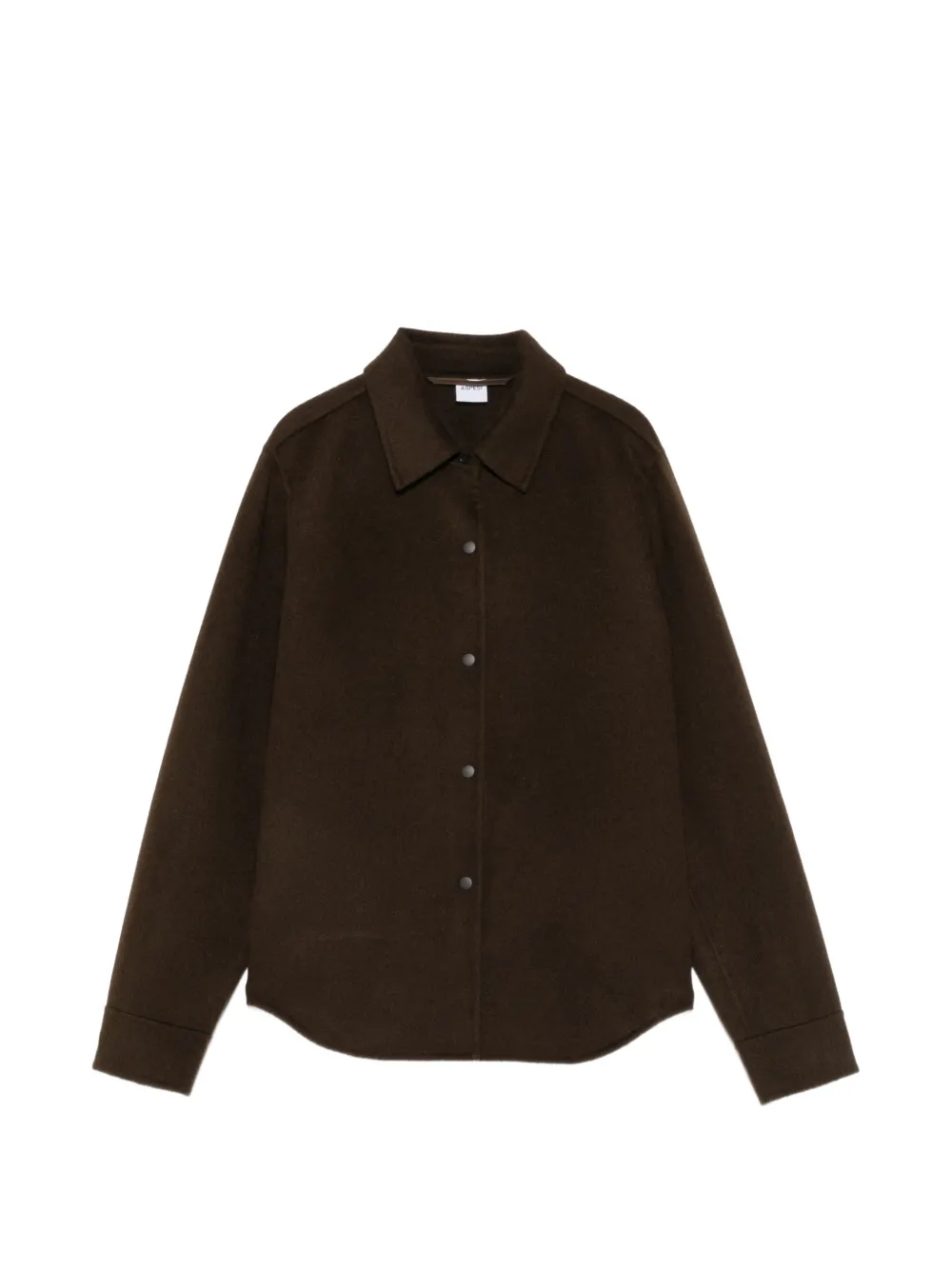 ASPESI press-stud felted-texture shirt Bruin