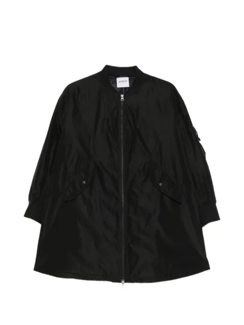 ASPESI ribbed-trim zip-up coat
