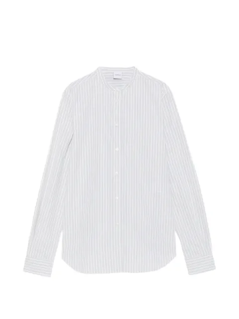ASPESI vertical-stripe band-collar shirt