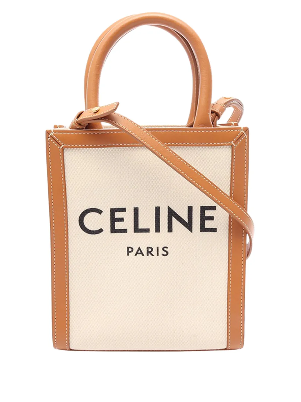 Celine Pre-Owned 2000-2026 Mini Canvas Vertical Cabas Tote satchel - Brown