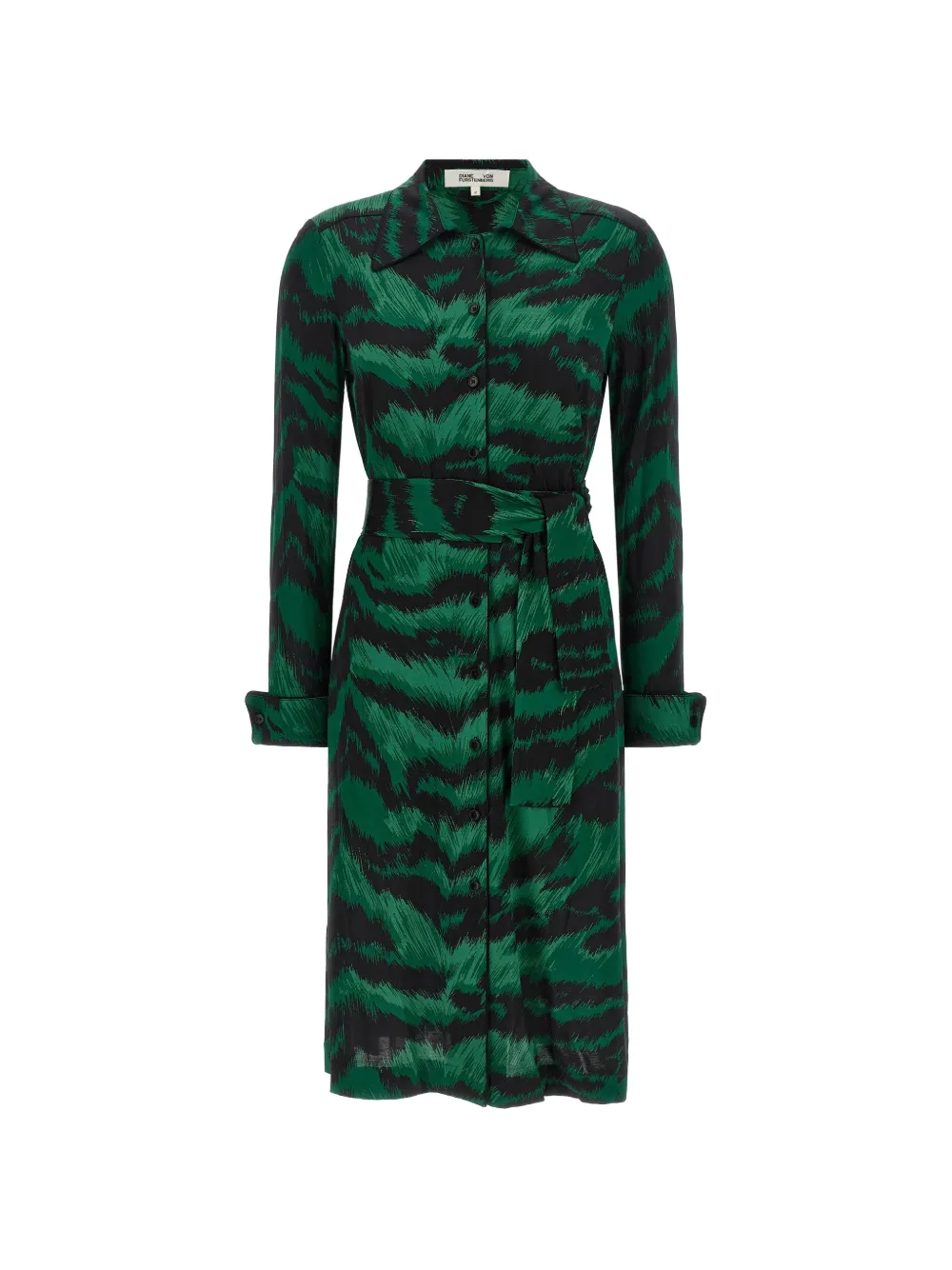 DVF Diane von Furstenberg Diane midi shirt dress Groen