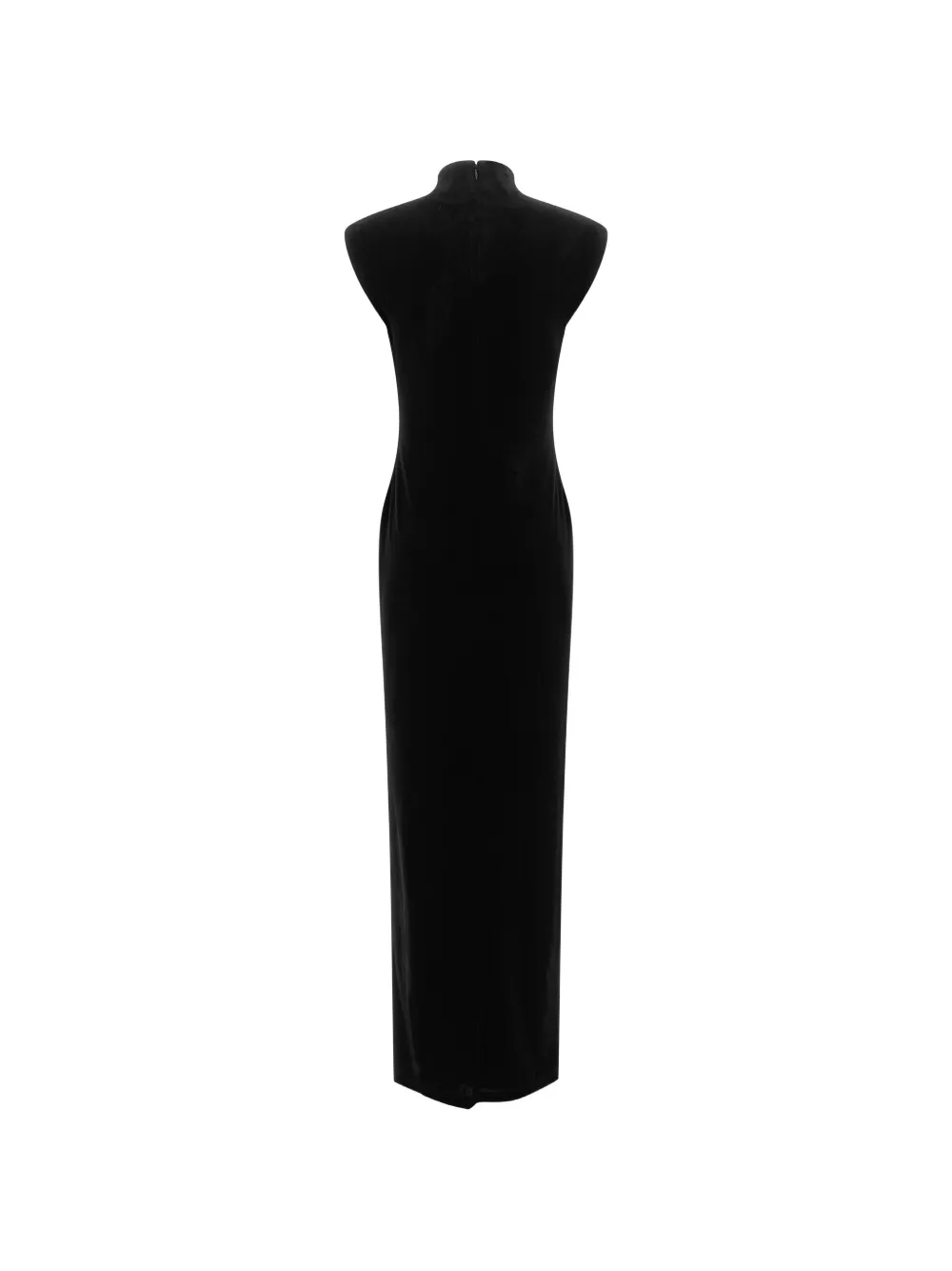Lauren Ralph Lauren Maxi-jurk met fluwelen effect en hoge hals Zwart
