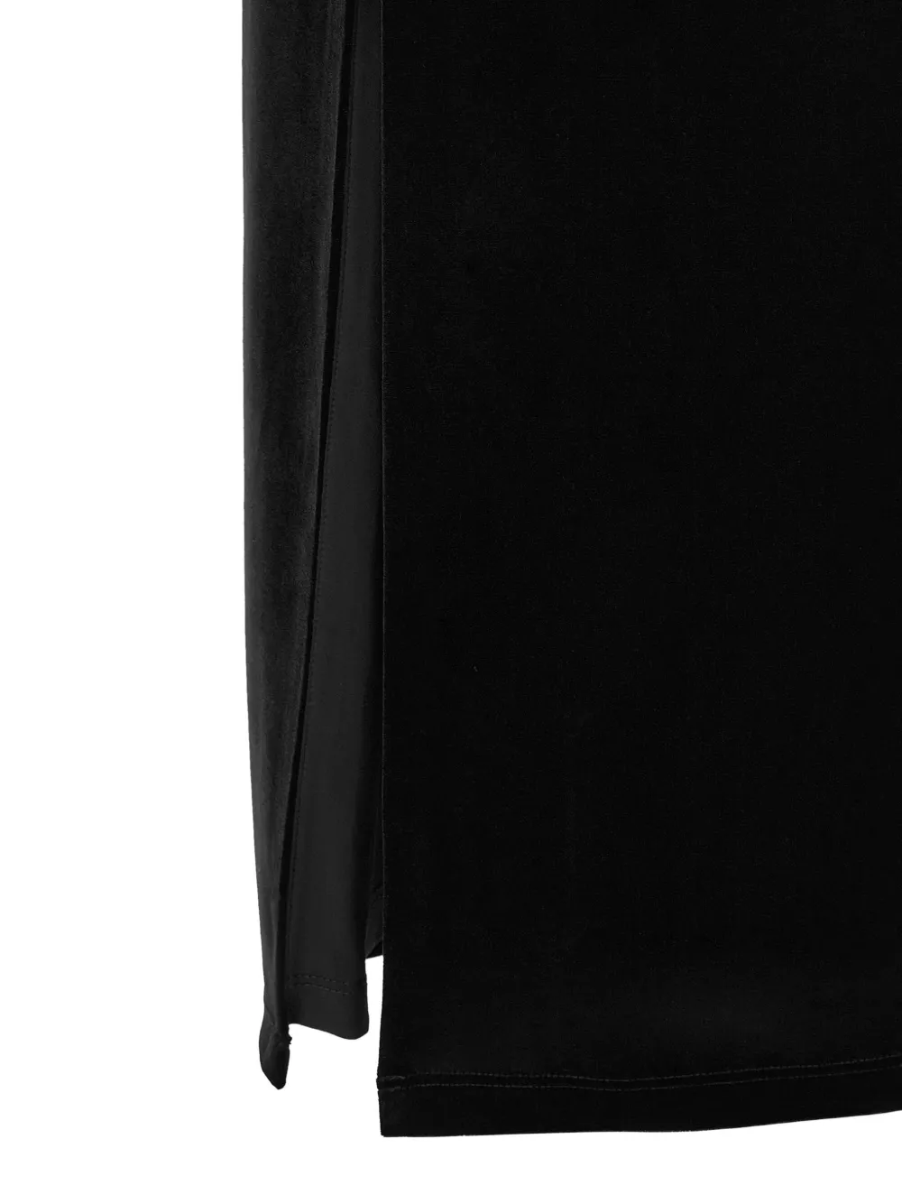 Lauren Ralph Lauren Maxi-jurk met fluwelen effect en hoge hals Zwart
