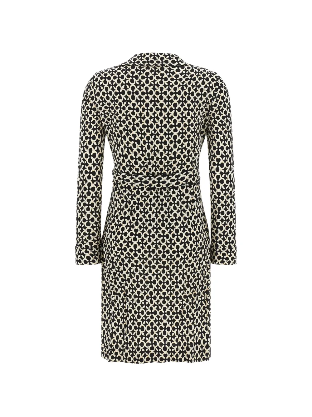 DVF Diane von Furstenberg Jeanne geometric-print wrap mini dress Zwart