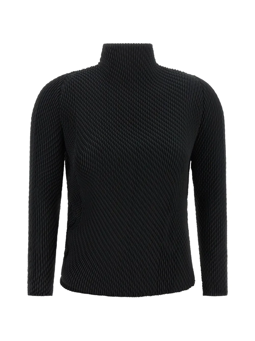 Issey Miyake Misty Pleats asymmetrical top - Nero