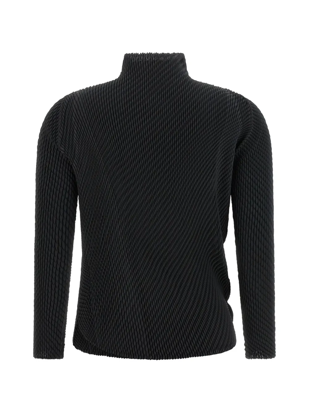 Issey Miyake Misty Pleats asymmetrical top Zwart